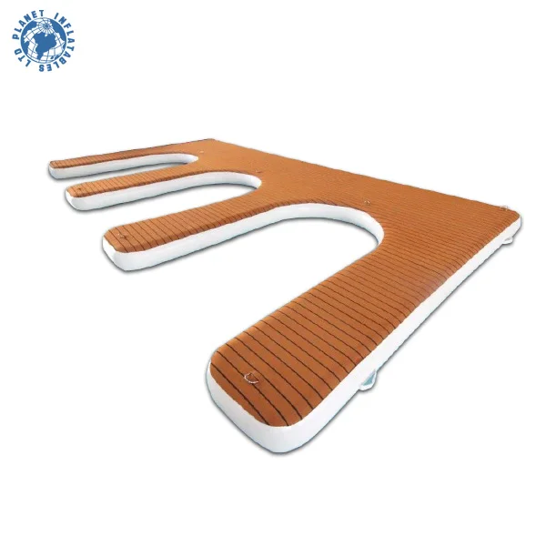 Factory Sale Durable Floating Dock Inflatable Dock Station U Dock With Teak Surface
