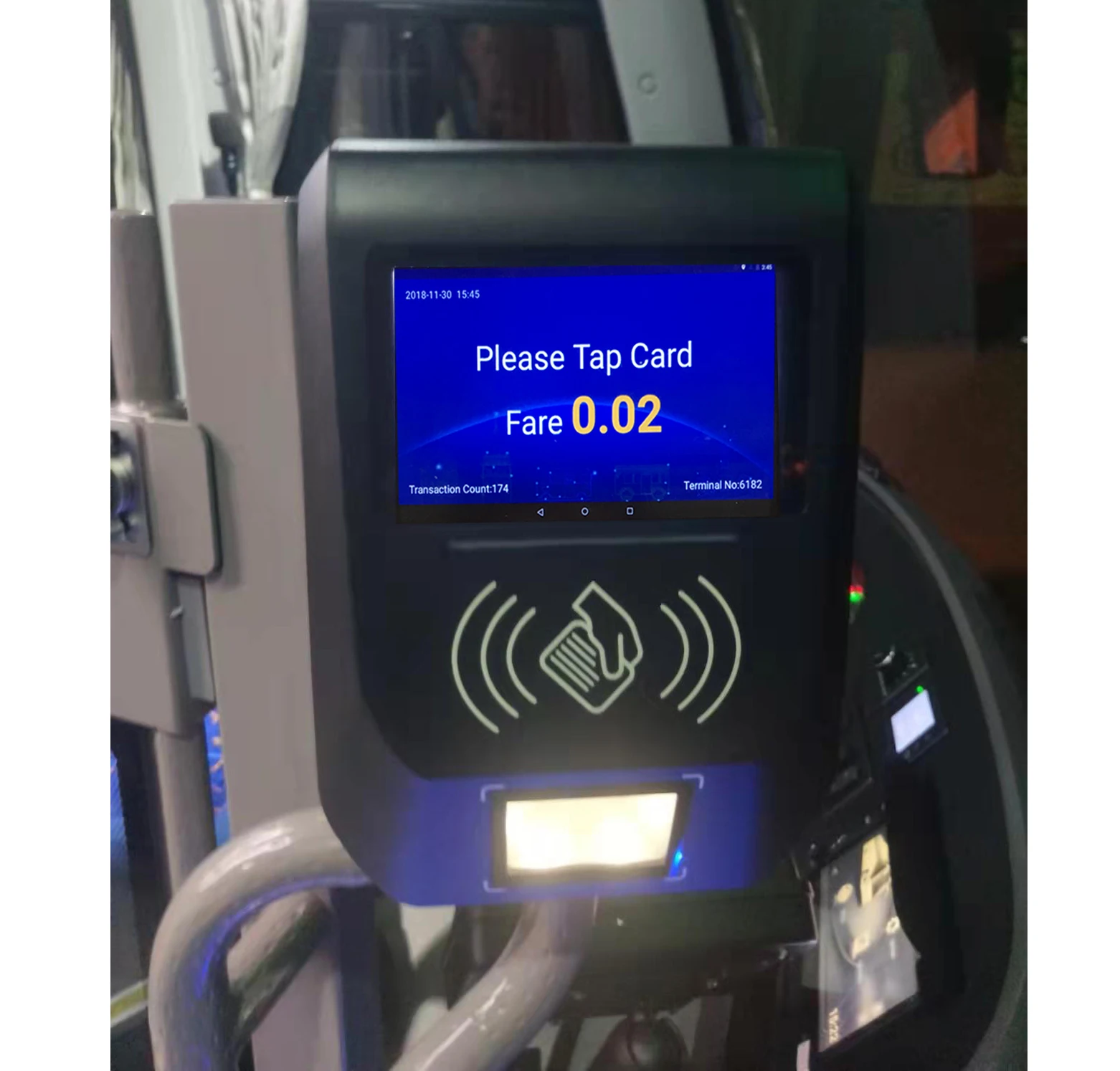 Public transportation RFID smart card reader bus cashless card payment terminal bus fare collection system