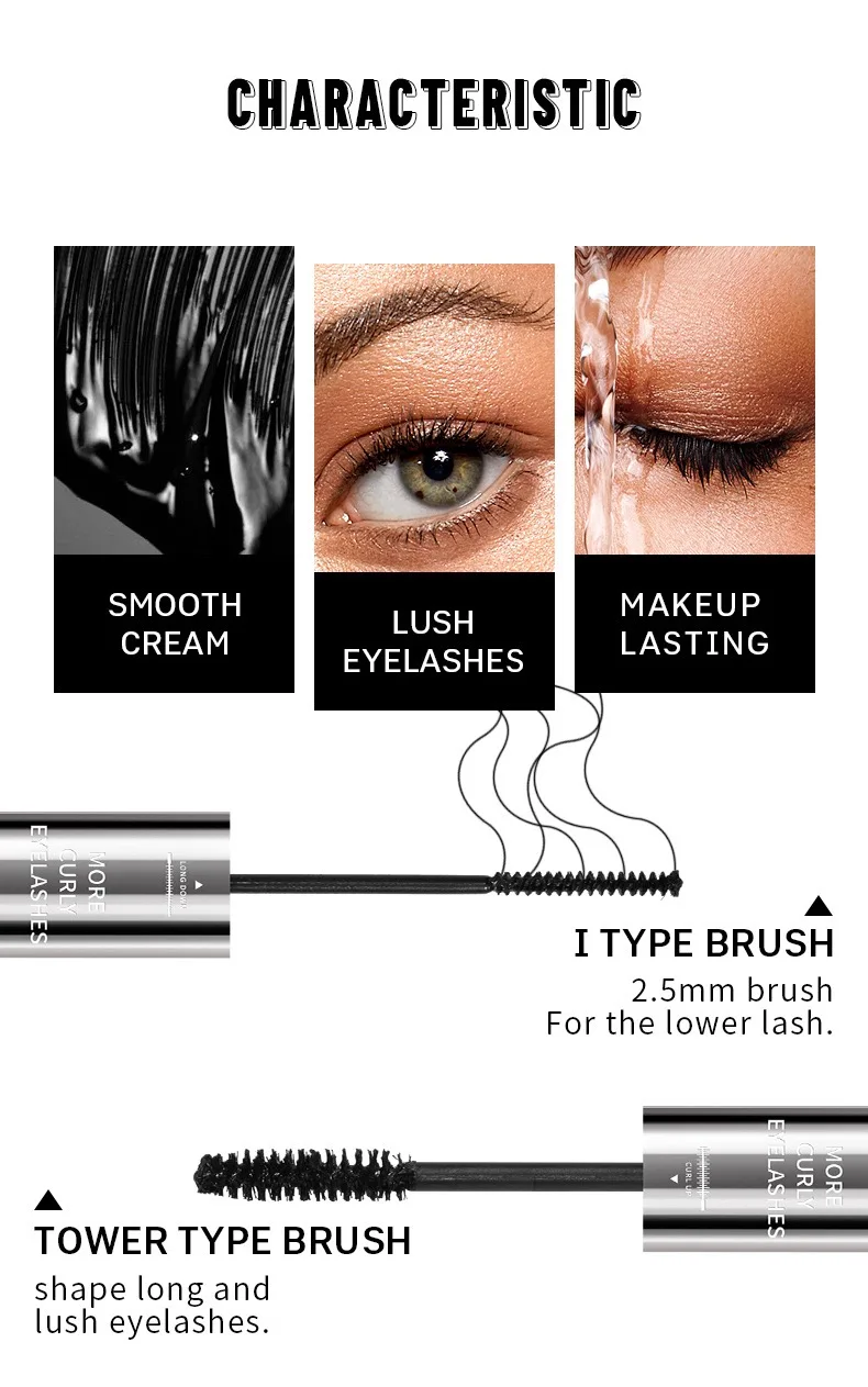 New Cruelty Free mascara private label vegan eyelash enhancer Waterproof Long Lasting