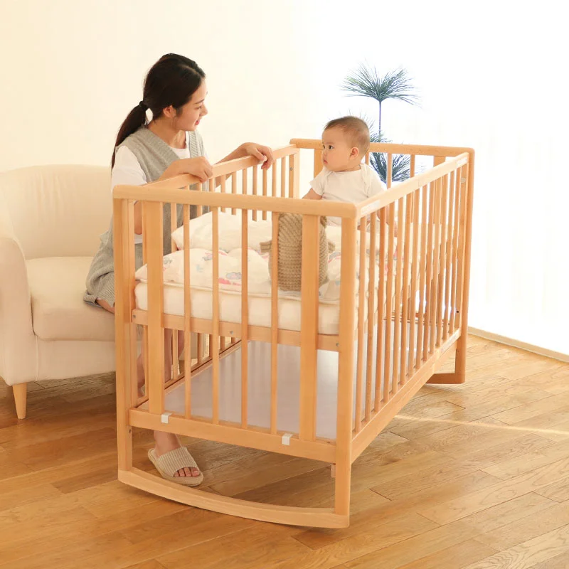 Wooden Baby Cradle Crib Bed New Born Baby Cribs Solid Wood Rocking Cradles Solid Wood Baby Cribs