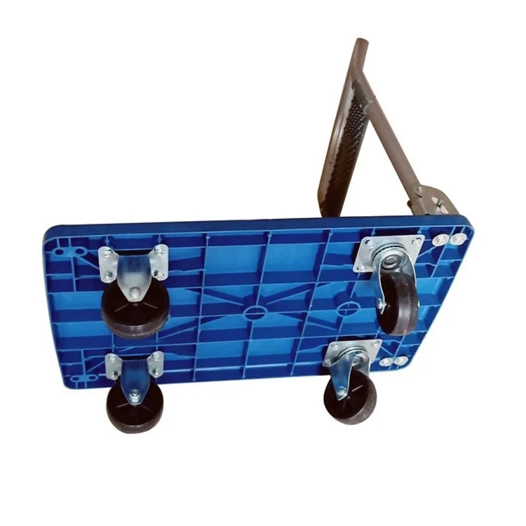 Heavy Duty Warehouse Use Integrated Steel Metal Platform Hand Trolley