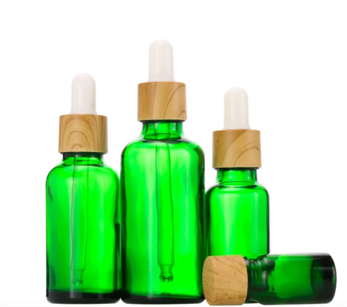 20ml dispenser bottle glass with gold aluminum dropper cap pump cap