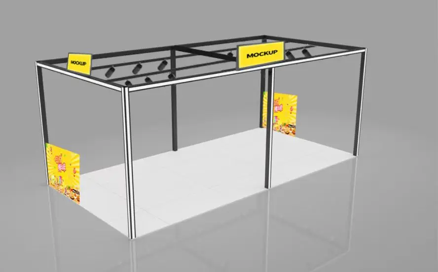 Hot Sale flashlight Store Shopping Mall Display Booth Aluminum Cloth Store aluminum Exhibition frame