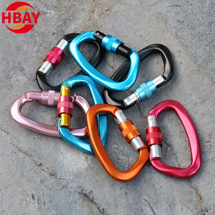 Custom Logo 7075 Aluminum Climbing Hook Low Price Carabiner Snap Hook for Outdoor Rock Climbing