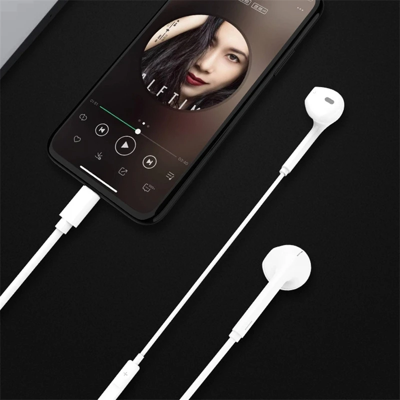 Оригинальные наушники стерео микрофон Handsfree lightning проводные для Iphone Ipad 6 7 8X11 Pro