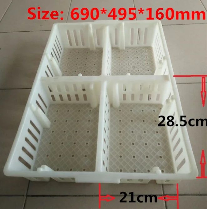 Live курица Клетка для цыплят пластиковую коробку птицы пластиковые транспортный ящик утка куриный