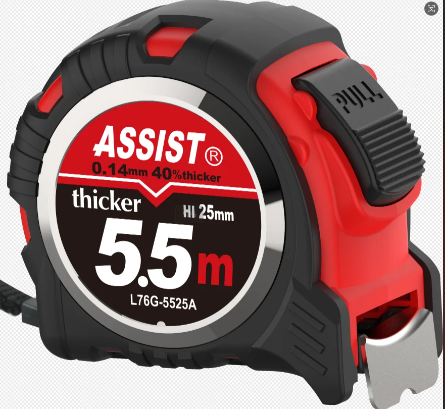 Professional High Quality  Auto Lock Customized 3m/5m/7.5m/8m/10m ABS and UV Rubber case Tape Measure with Nylon Tape