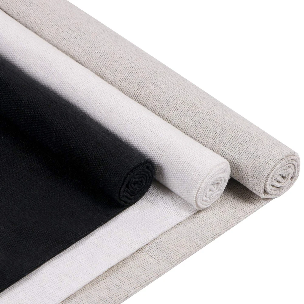 Natural Linen Fabric Solid Color Embroidery Fabric Needlework Linen Fabric