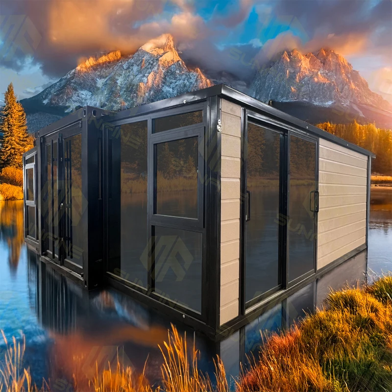 Modular Portable Prefab Expandable Container Home Cabin House Flexible Living Building With Kitchen Bathroom