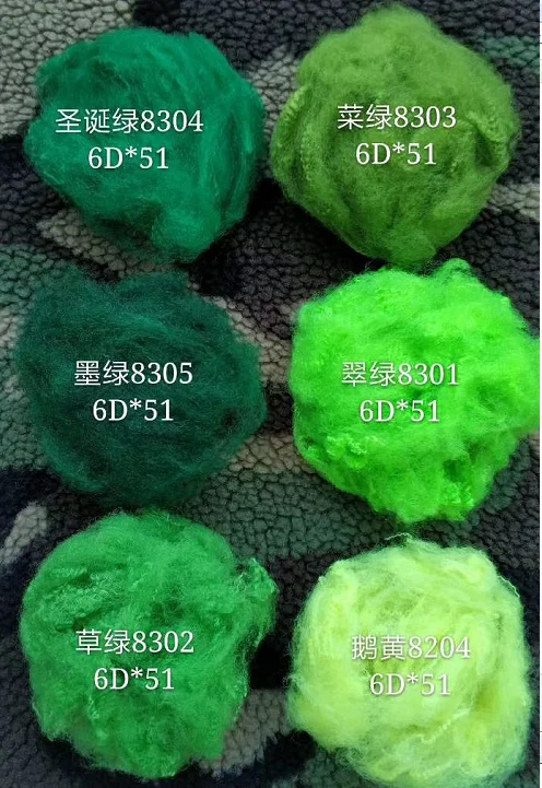 High quality China factory  recycled  polyester staple fiber  dope dyed use  for spinning  nonwoven felt pad