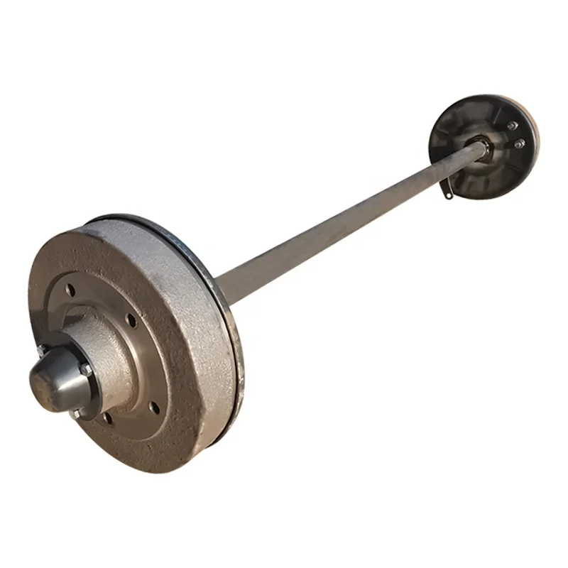 Custom1.5 ton drum brake trailer axle modified electric three or four wheel flatbed tractor mechanical trailer parts accessories