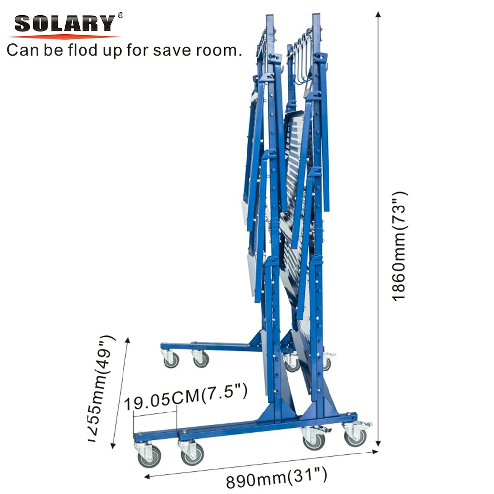 Top quality Auto Repair Workshop handling car metal parts cart shelf parts cart Tool Professional Body shop Trolley