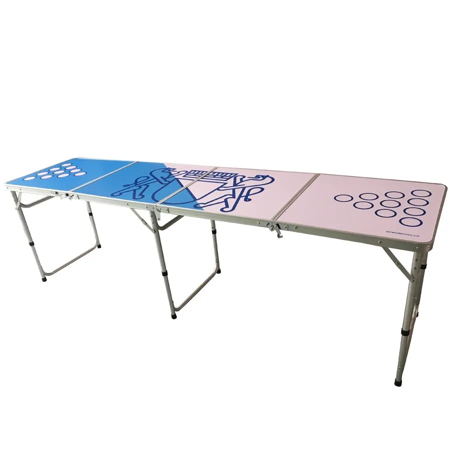 Портативный 8 футов Алюминиевый Складной Стол Для вечеринки beerpong на открытом воздухе для пивного понга