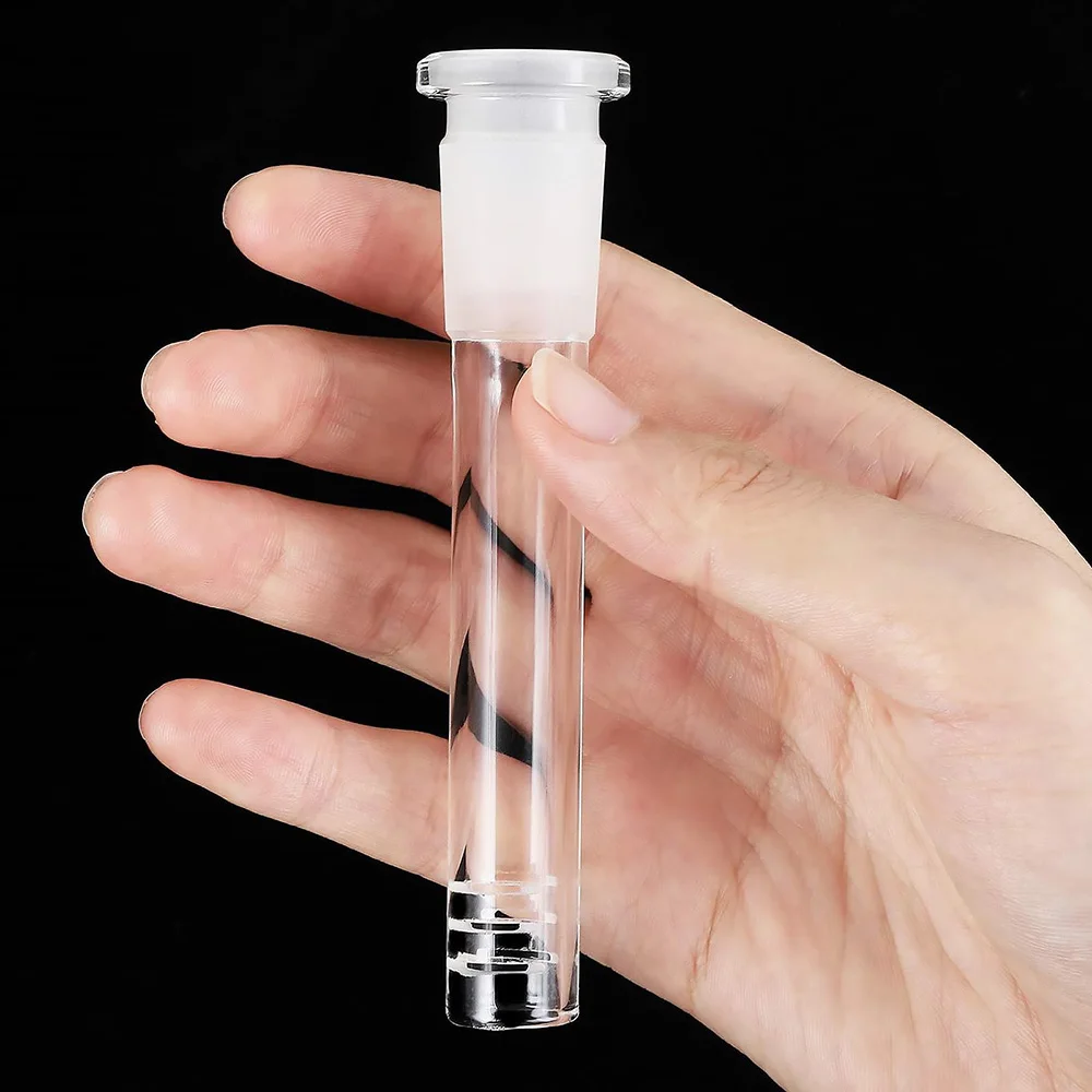 4 inch Glass Joint Glass Down Stem Adapter Glass Sheesha Accessory Hookah Adapter