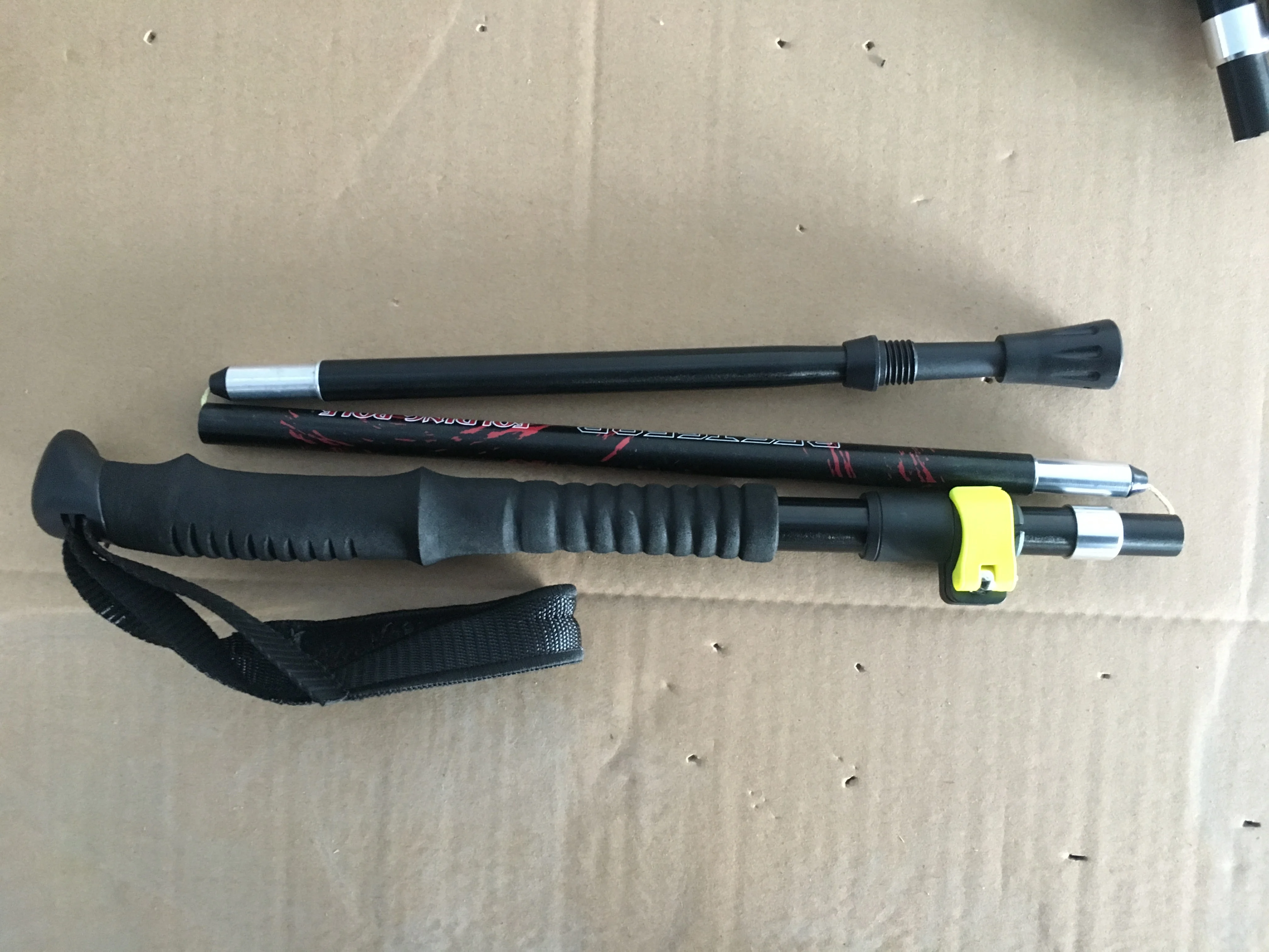 3 Sections 135cm Anti-Slip FoldingTrekking Poles and Walking Stick