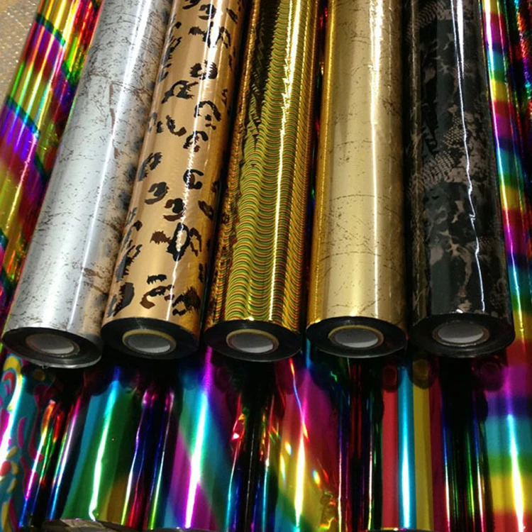 Reusable Iron On Textile Roll Textil Textiles Rolls Light Gold Printing Film T Shirt Holographic Heat Transfer Vinyl 50M Roll