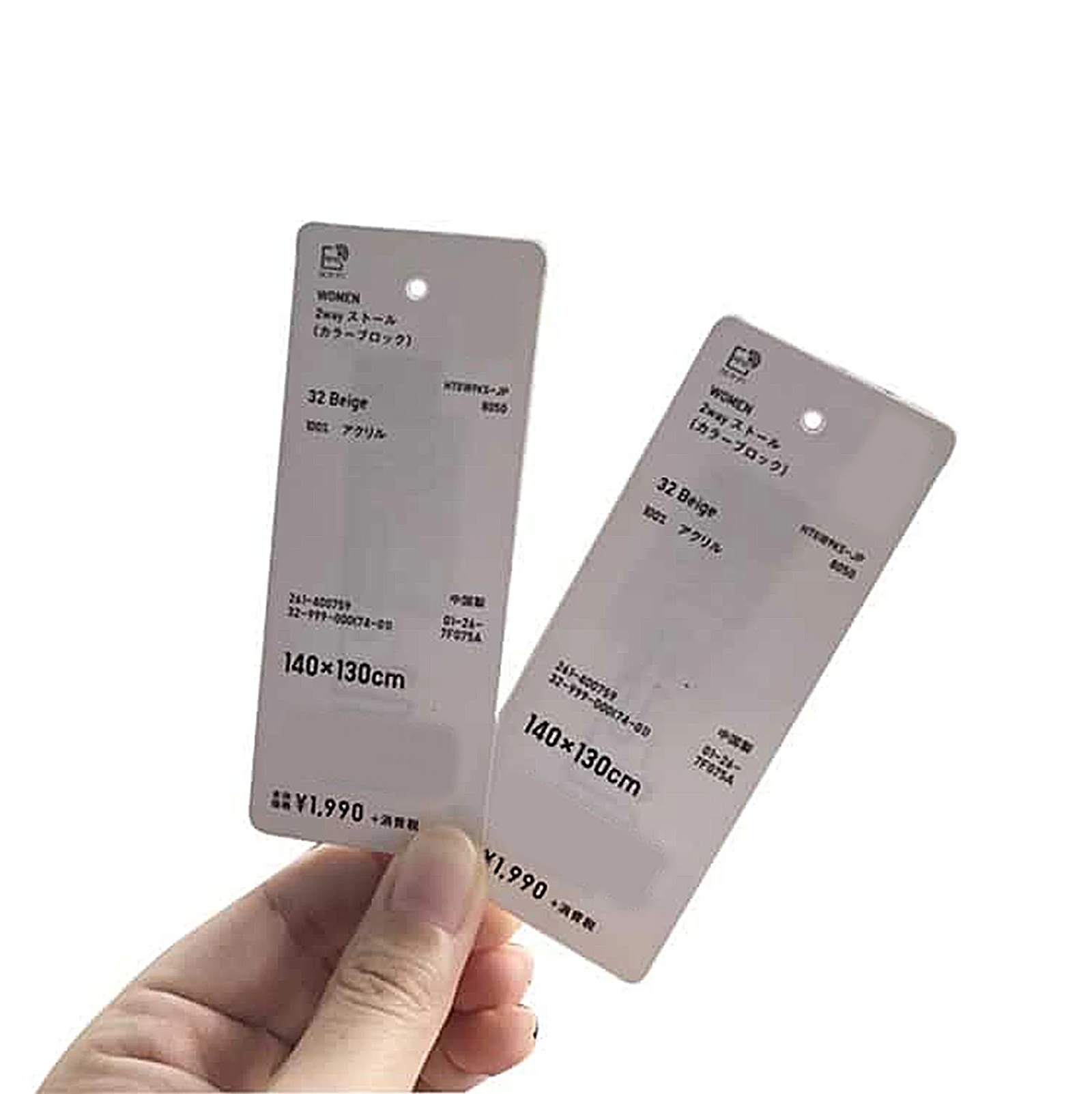 Custom Jeans Clothing RFID Paper UHF Hang Tags For Clothes Tracking