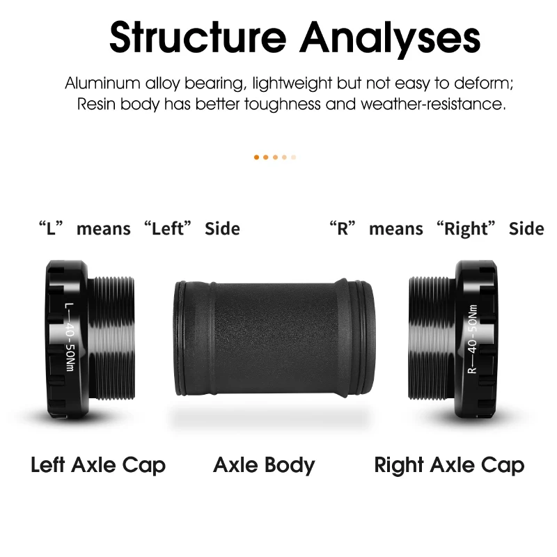 WEST BIKING Mountain Cycling BB Hollow Bottom Bracket 68-73mm Accessories Tool Bike Set Cycling Waterproof Crank Set Axis Parts