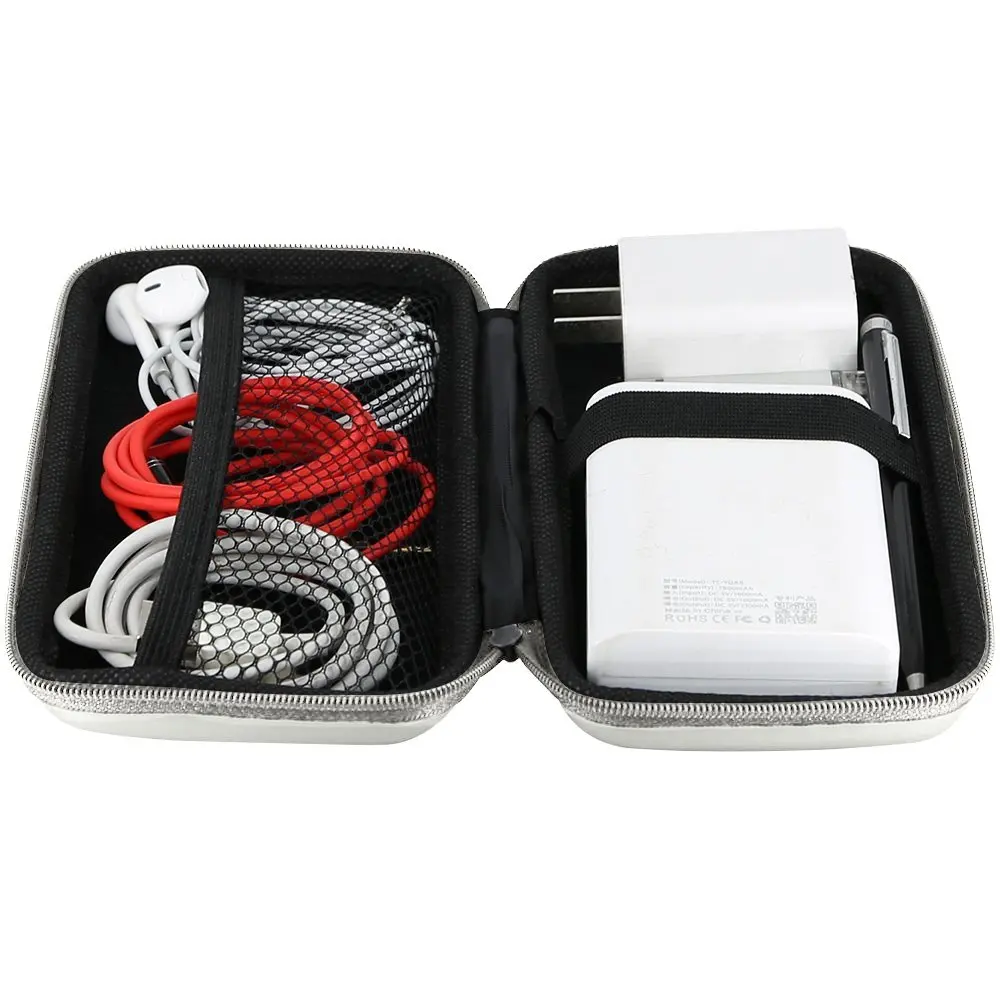 Shockproof EVA Case Cable Organizer Bag Travel Organizer Bags USB Pouch Bag with Zipper