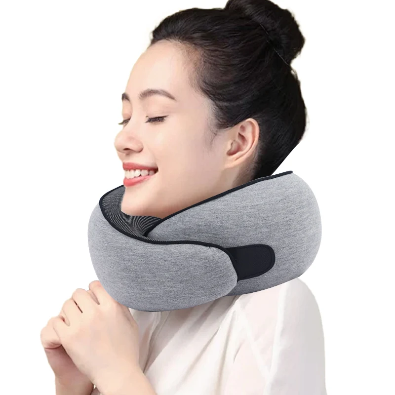 Ergonomic Design Relaxing Neck Adjustable Shape Pillow Advanced Compressible Memory Cotton Headrest Travel Neck Pillow