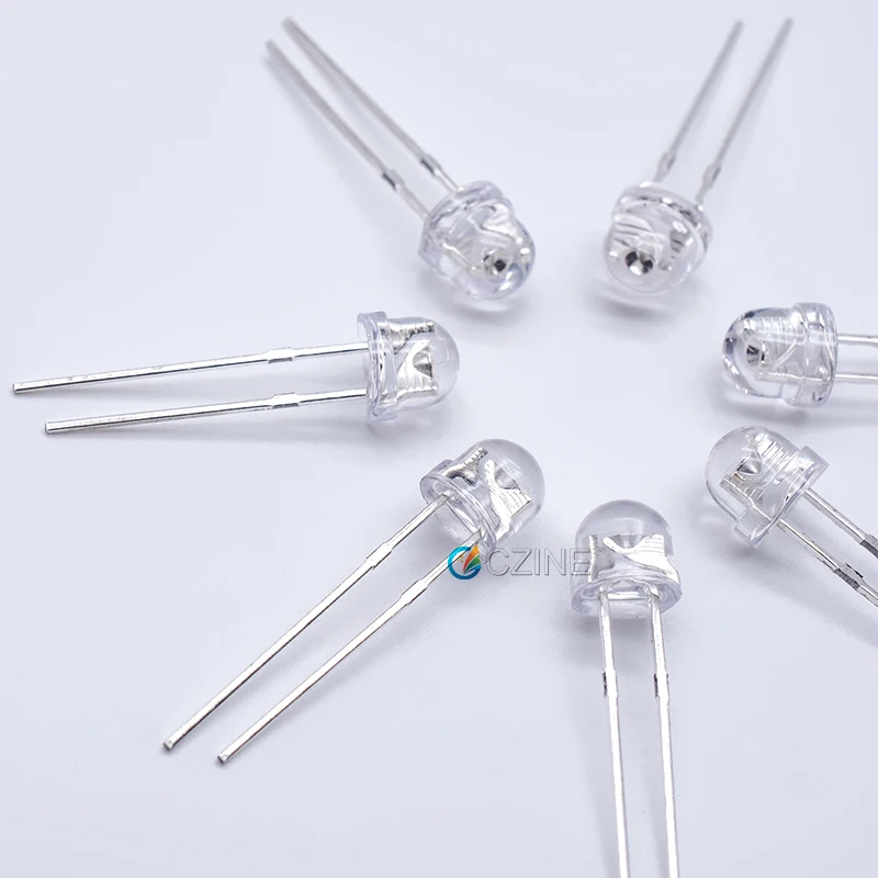 CZINELIGHT water clear yellow red green blue cool warm white ultra high bright 1000pcs packet led strawhat 5mm