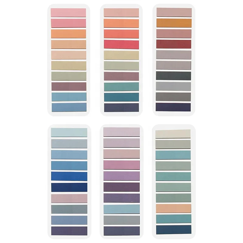 Morandi Sticky Note Tabs Colored Writable And Repositionable Book Flags Tabs Strip Index Tabs