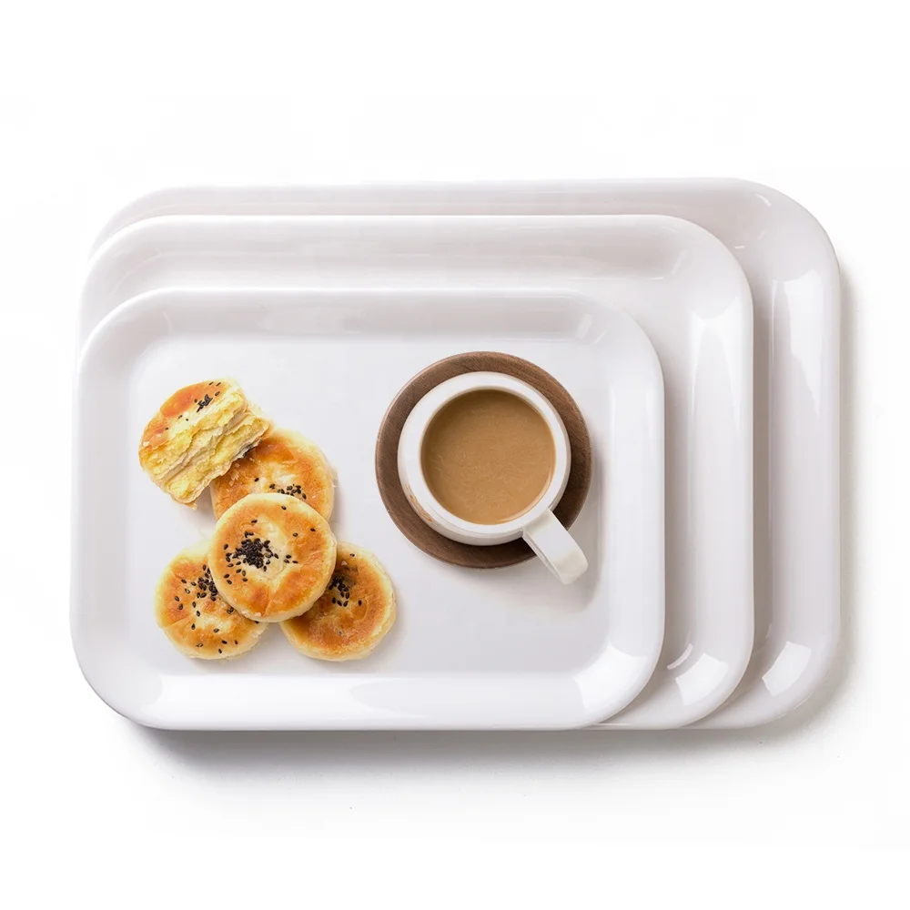 Белый лоток из меламина и лоток для выпечки могут быть изготовлены по индивидуальному заказу с логотипом