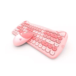 OEM factory directly sales SMK-668M3AG Colorful Wireless Keyboard  with Mixed Colorful keycaps and patent