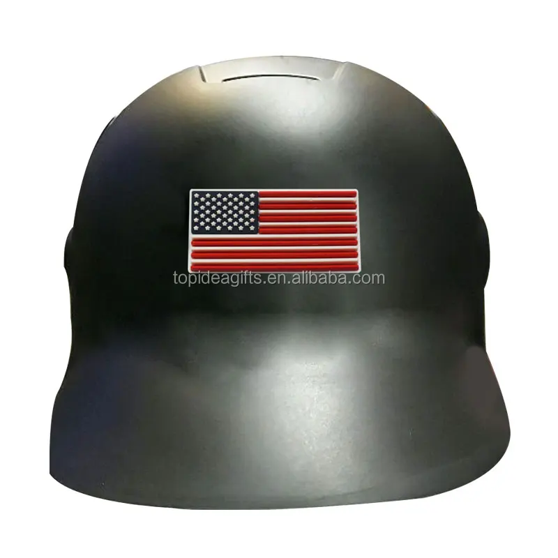 Custom baseball 3D decals bumper with adhesive sticker for helmet PVC Logo Manufacturer