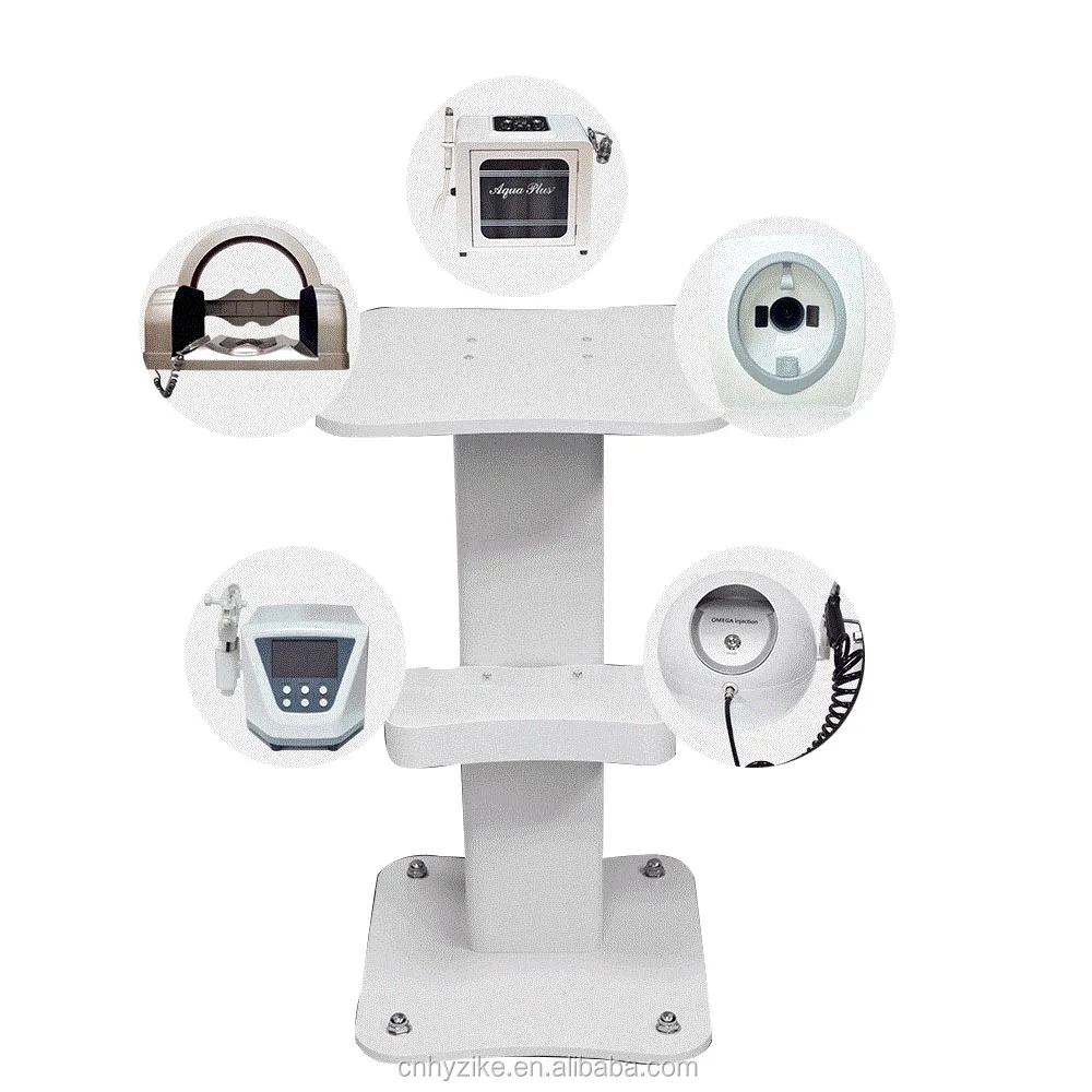 Salon Trolley Stand For Cavitation Hydra Dermabrasion Portable Beauty Machine Assembled Trolley Cart SPA