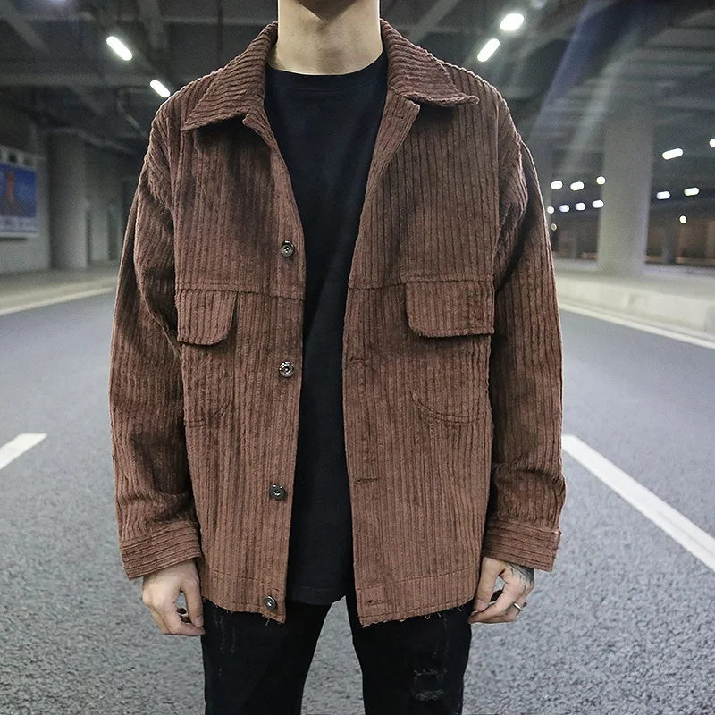 OEM private label men custom stock dropshipping mens Corduroy jacket