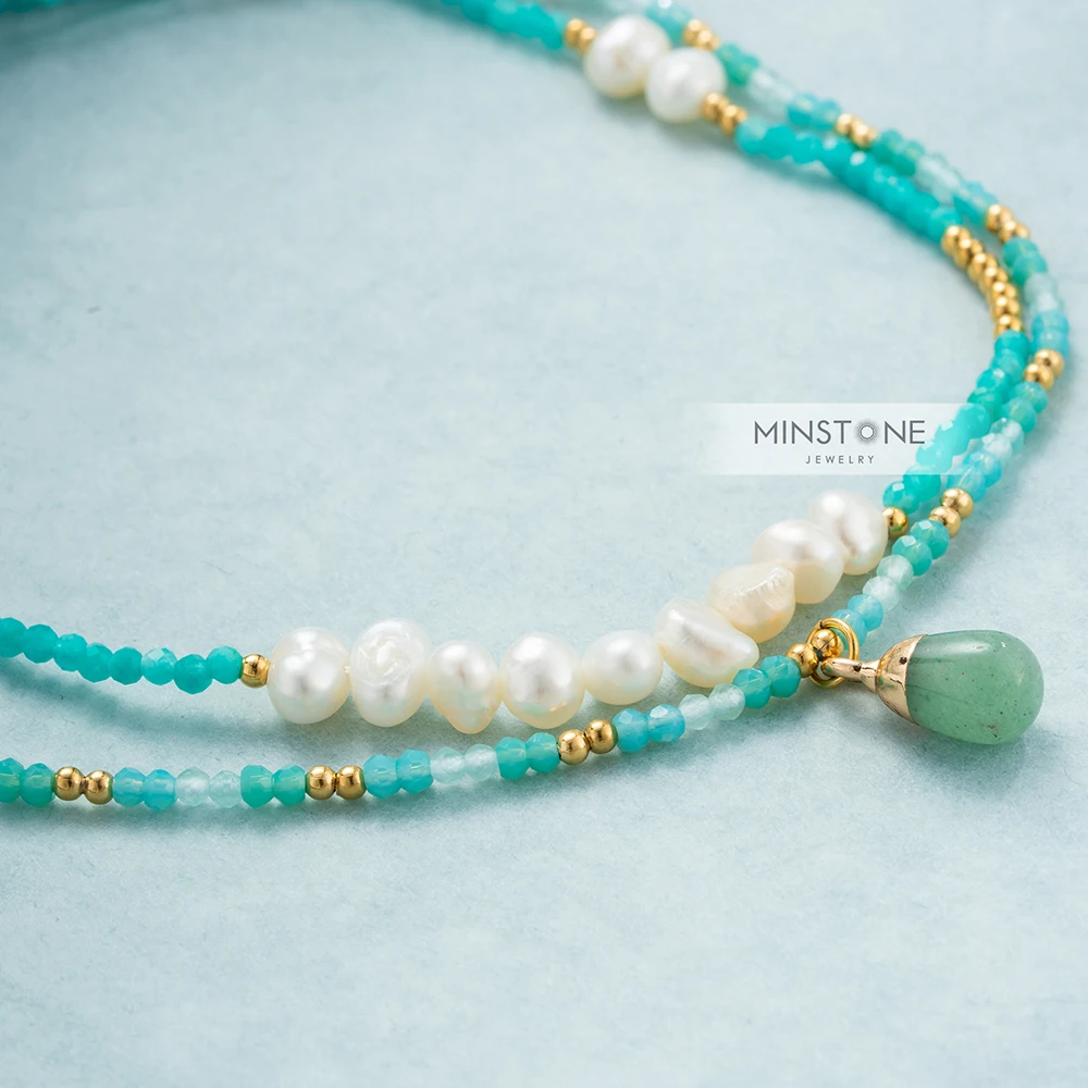 Natural Stone Necklace Sets Stainless Steel Necklaces For Women Fashion Jewelry Freshwater Pearl Necklace