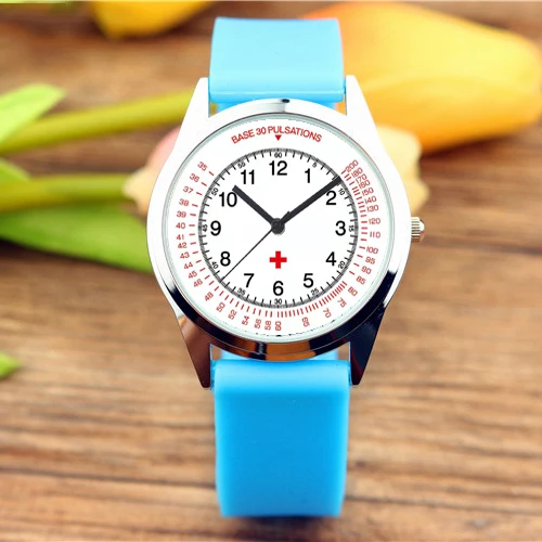 Unisex men women wrist watch pulsometer, for medical students , doctors, nurses ,scrub colors