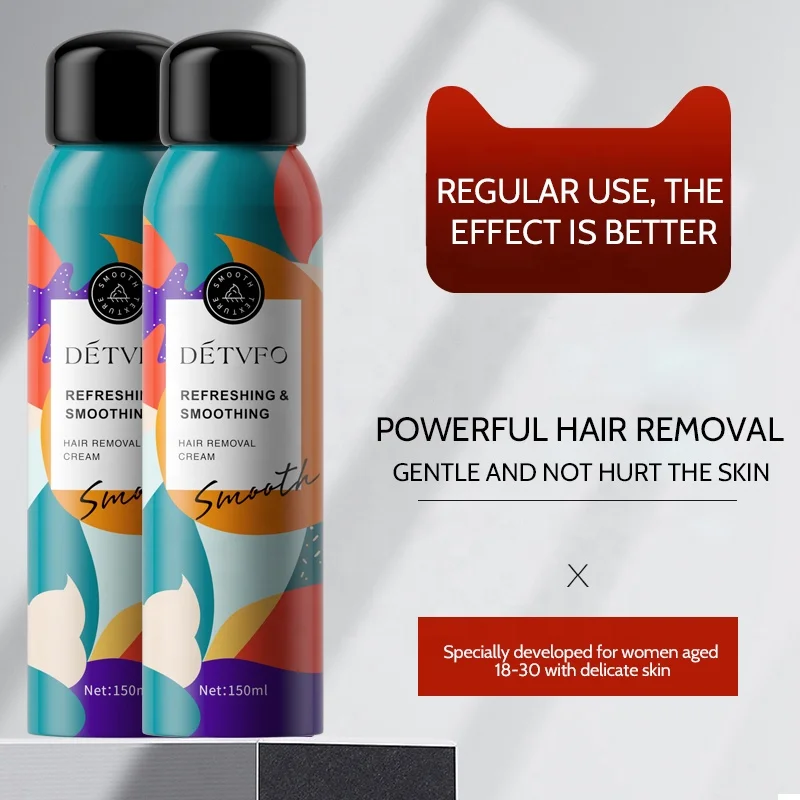 Non-Irritating Quick Removing Hair Depilatory Cream Spray Hair Removal Inhibitor For Body And Face Arm Armpit Leg