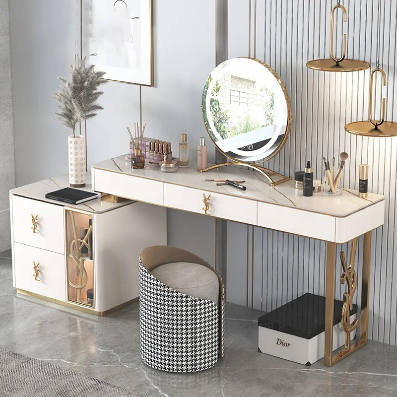 Bedroom furniture series Modern design Light luxury suitable for small apartment special-shaped corner type dresser