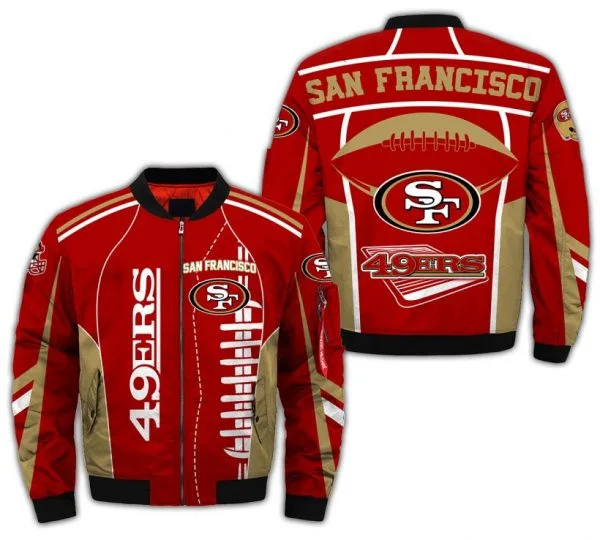 Wholesale New 49ers Flight Bomber Jacket casual long sleeve warm fashion unisex wear men women Autumn Winter Outdoor Jacket