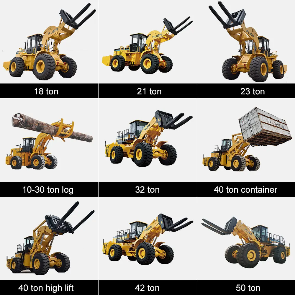 FUDA 26t Front End Wheel Loader With Forklift Attachment - Front Loader Forklift 26 Ton