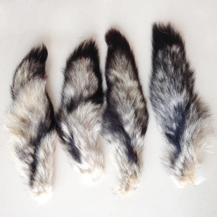 Wholesale 40cm Long Keychain Handbag Charms Real Fox Fur Tail