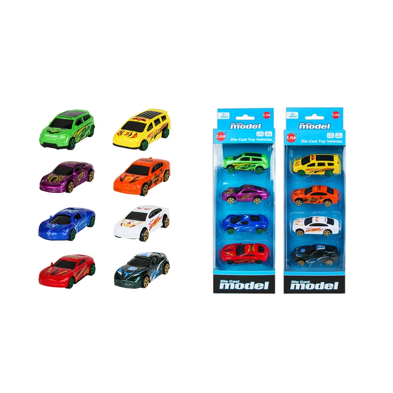 Promotional Fashion Alloy Sliding Sport Racing Car Toys Return Pull Back Cars 6 Kinds Alloy Die-cast Car Toys