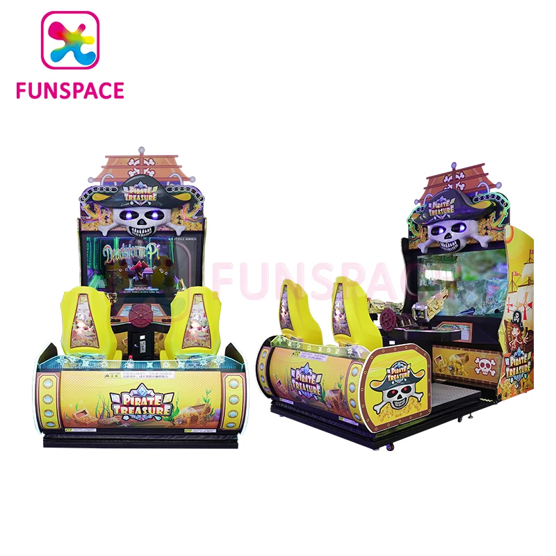 Funspace 50-дюймовый экран Пиратская монета с сокровищами аркада 2 игрока стреляющий динамический симулятор игровой автомат для игрового автомата