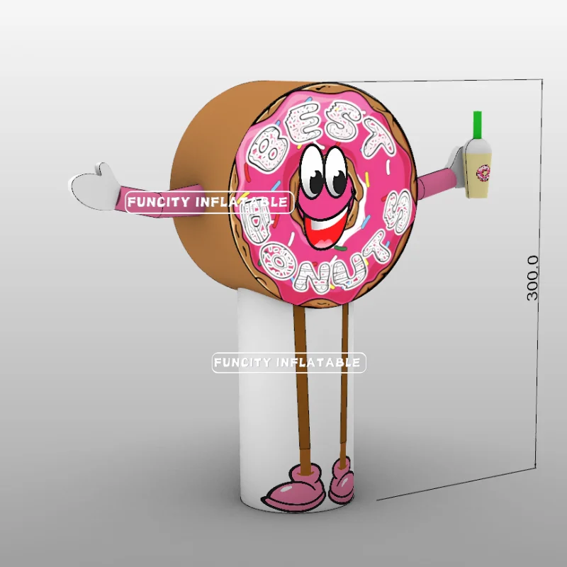 3m High Air Dancer Waving Hand with LED Light Air Tube Man Inflatable Inflatable Tube Man Inflatable Donut for Advertising