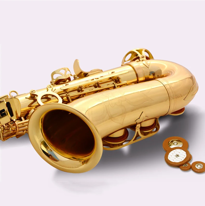 
Gold Lacquer Brass Alto Instrument Accessories Professional Eb OEM China Sax Saxophone Alto 