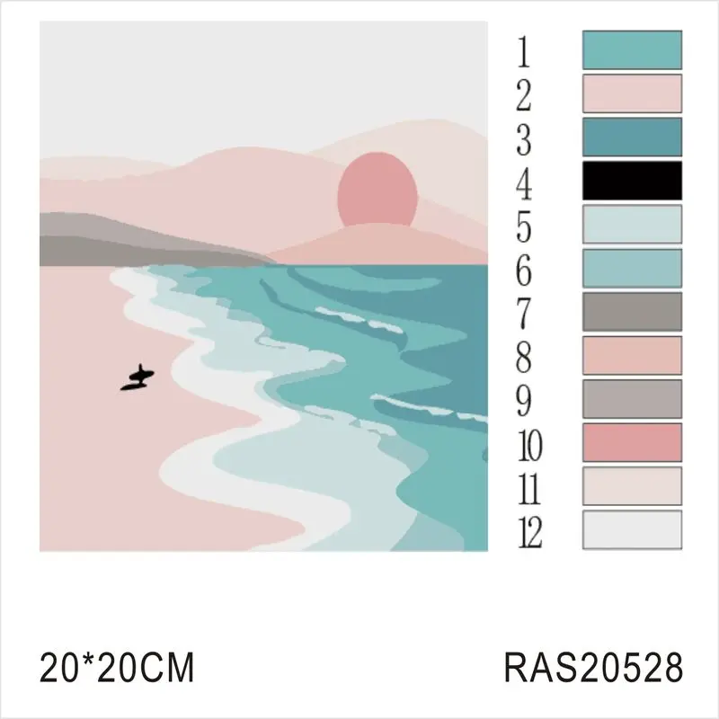 Frame Diy Oil Painting By Number Seascape Seabird Digital Picture Drawing On Canvas Paint By Number For Home Wall Decoration