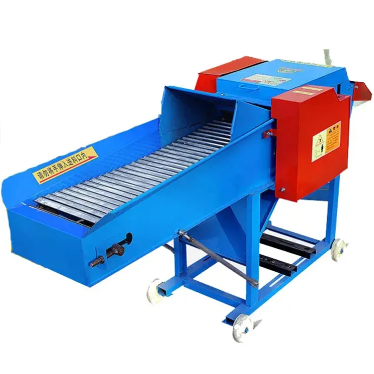 Small Household Cattle and Sheep Breeding Diesel Grass Straw Cutting Machine chaff cutter machine