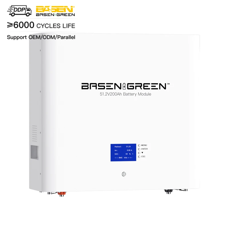 Настенная солнечная батарея BASENGREEN Lifepo4 5 кВт 10 100 А/ч 200 48 В литиевая для системы хранения энергии