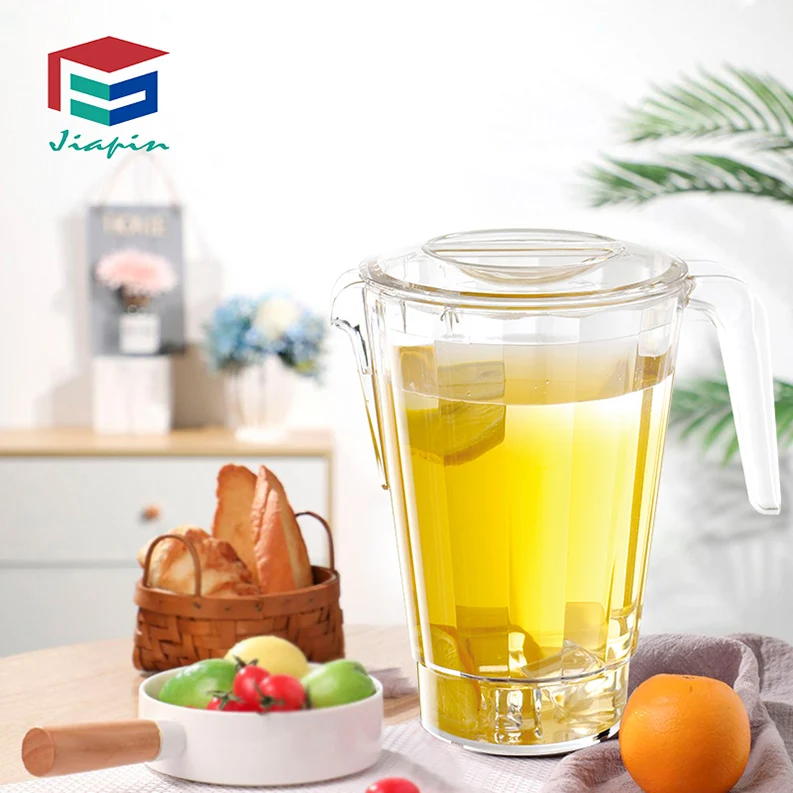 Restaurant and Canteen use 1500ml  Plastic Stackable Pitcher with lid PC Beer jug for wholesale