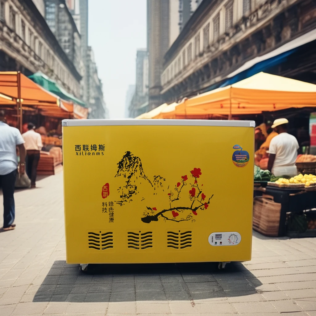 Double-Temperature Mini Freezer Style Ice Cream Cart Display Refrigerator