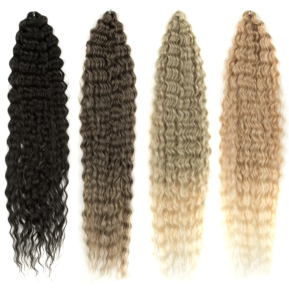 Monica Ariel Russia Jessica Katrine Crochet Synthetic Braiding Hair Extension Loose Deep Wave Synthetic Curly Wave Twist