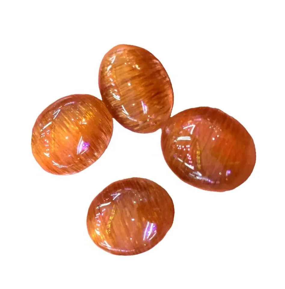 Natural Rutilated Quartz Round/cush/oval/pear Shape Cabochon Make Wholesale