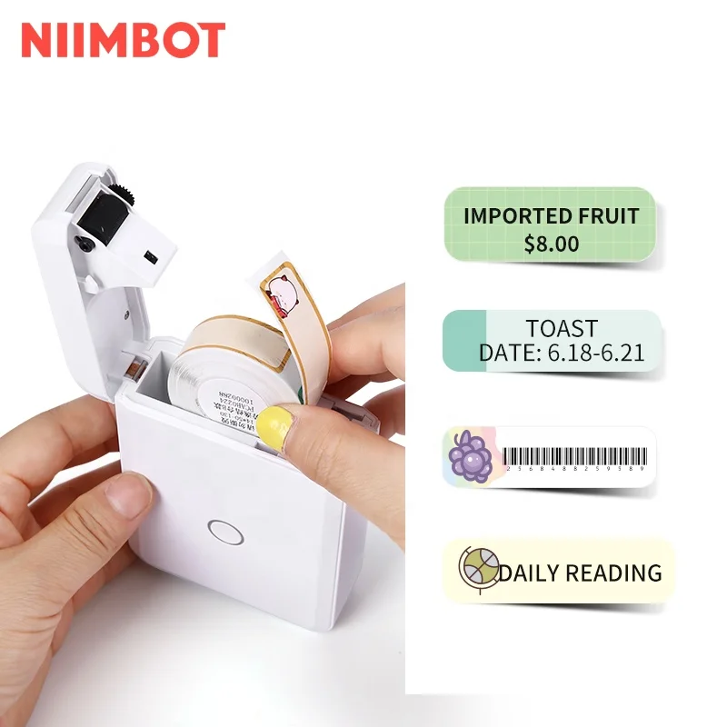 New product Niimbot D110 smartphone label printer 15mm barcode logo printer for adhesive sticker with PSE KC BSCI CE certificate